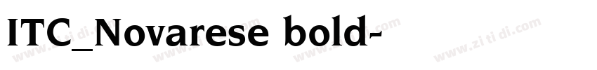 ITC_Novarese bold字体转换